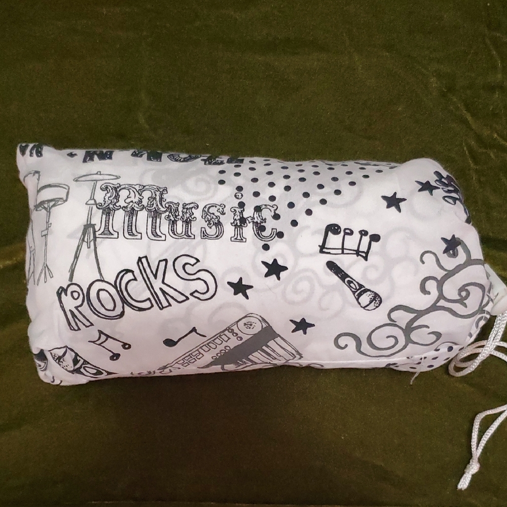 Music Themed White and Black Travel Sleep Sack